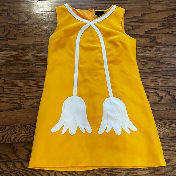 Victoria Beckham for Target Yellow Tulip Mini Dress Size Medium - Picture 2 of 3